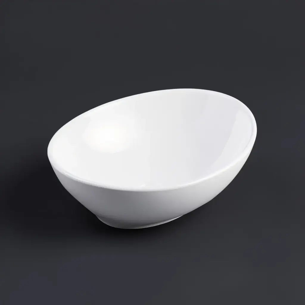 [90122/AC4134V] 410*340*145mm Oval Gloss White Ceramic Above Counter Basin Non-overflow