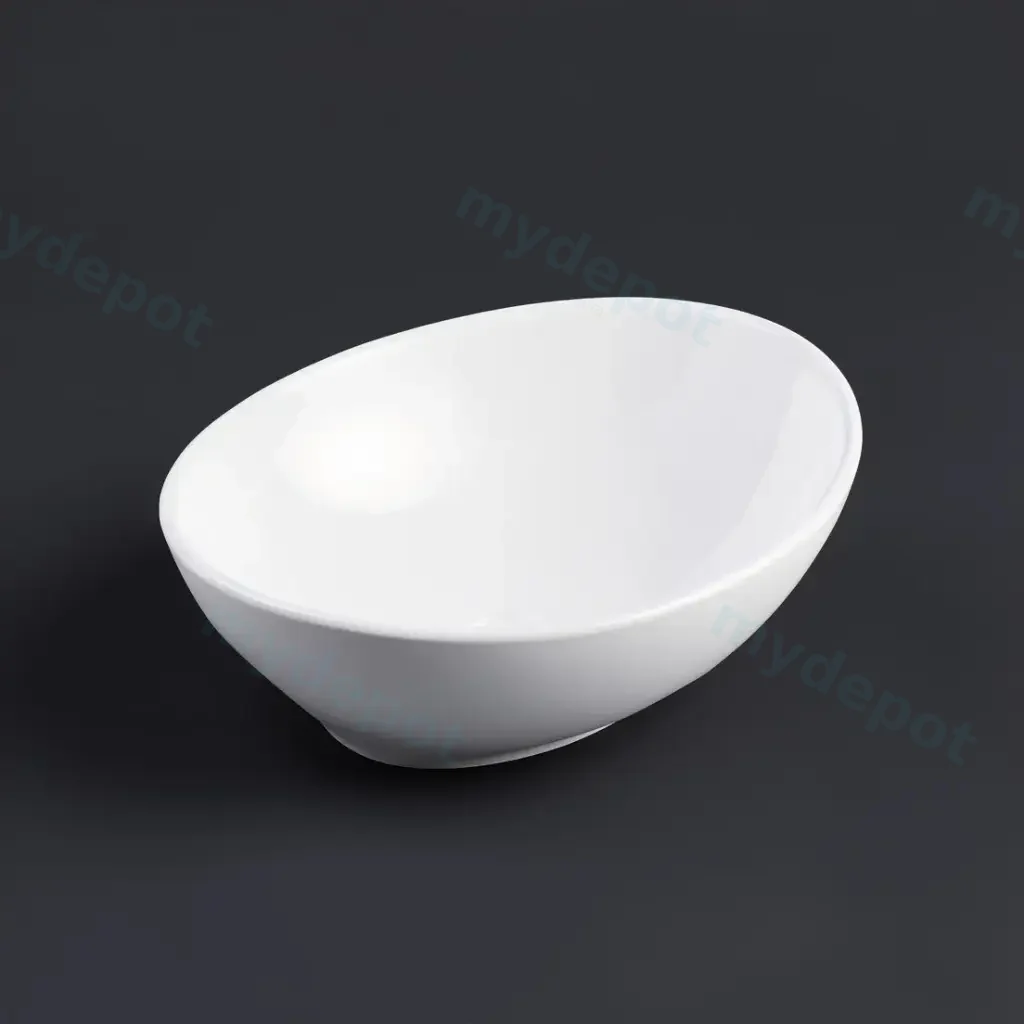 410x340x145mm Oval Gloss White Ceramic Above Counter Basin Non-overflow