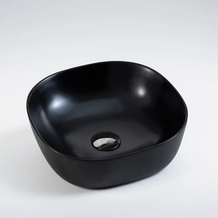 410*410*150mm Matt Black Above Counter Basin