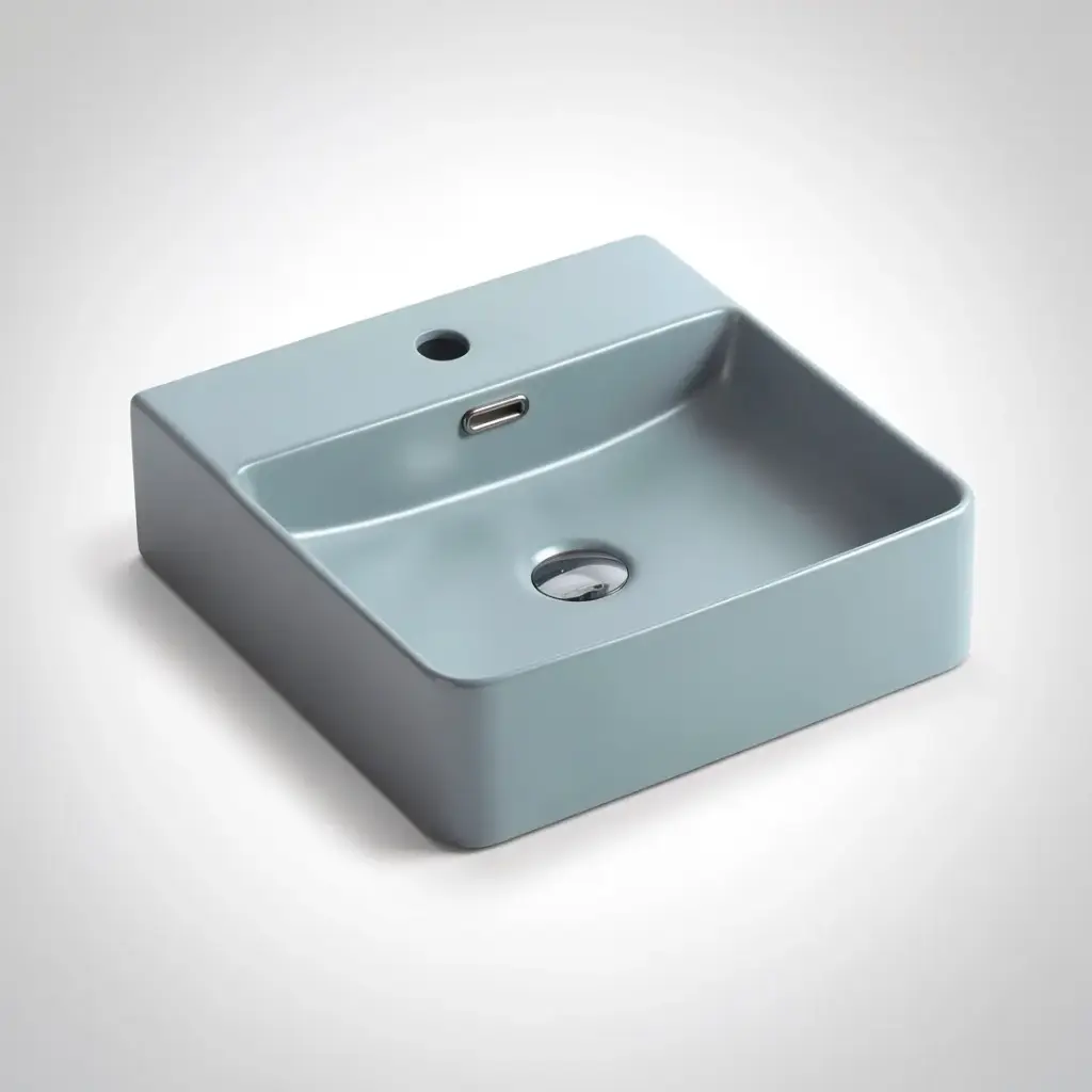 420*420*120mm Marsay Tango Grey Wall Hung Square Basin