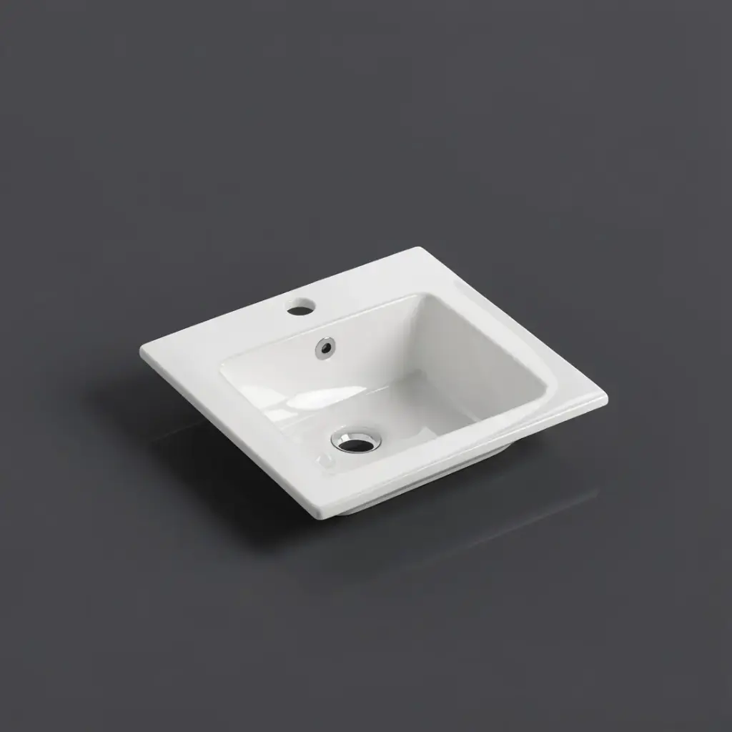 420*420*170mm Insert Square Basin With Mixer Hole