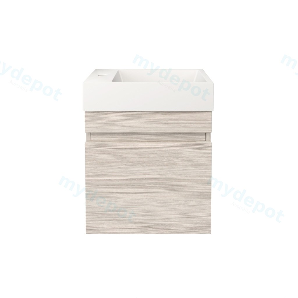 420X250X500mm Camden Modern Wall Hung Cabinet Coastal Oak,Soft Closing Finger Pull Doors