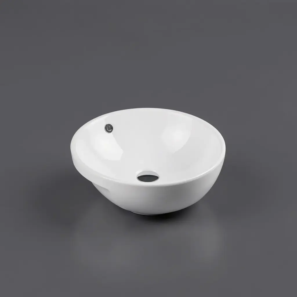 435*435*170mm Semi-Recessed Oval Basin
