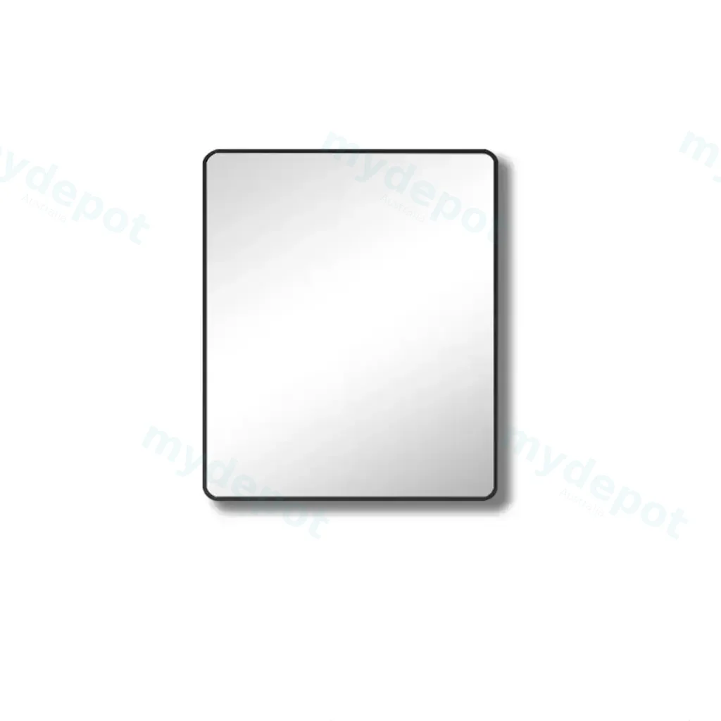 [85027/PM4560MB] 450X600mm Pencil Edge Rectangle Plain Mirror Matte Black Framed