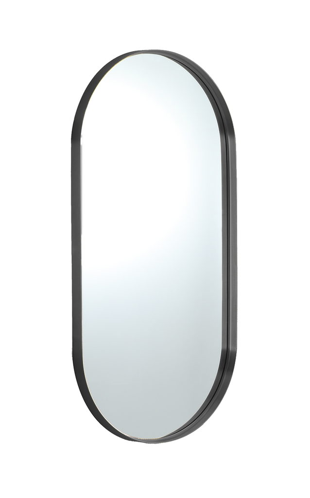[55918] 450X1200X35mm Gun Metal Ellips Frame Mirror