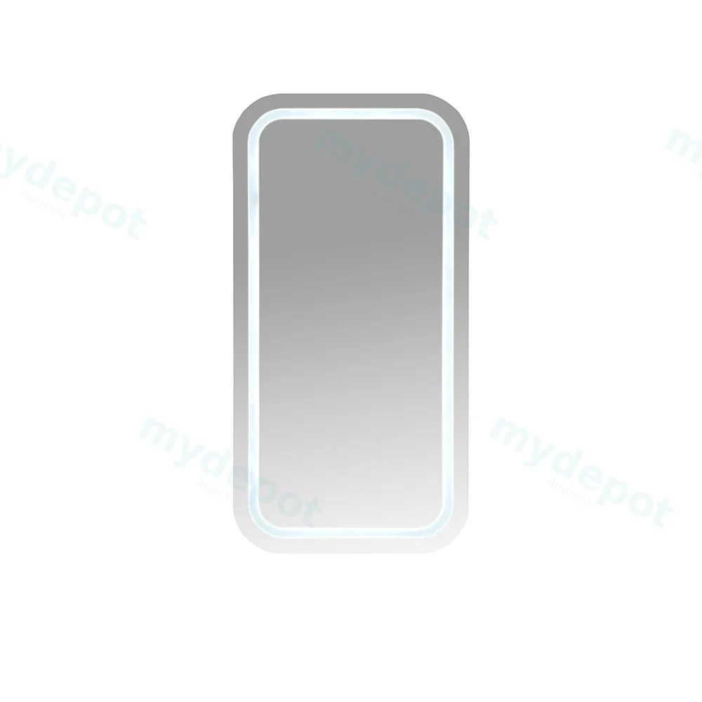 450x900x160mm Matt White Athena LED Square PVC Shaving Cabinet Single Door