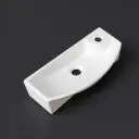 460x210x110mm Rectangle Gloss White Ceramic Above Counter Wall Hung Basin Non-overflow