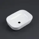 460x320x135mm Rectangle Gloss White Ceramic Above Counter Basin Non-overflow