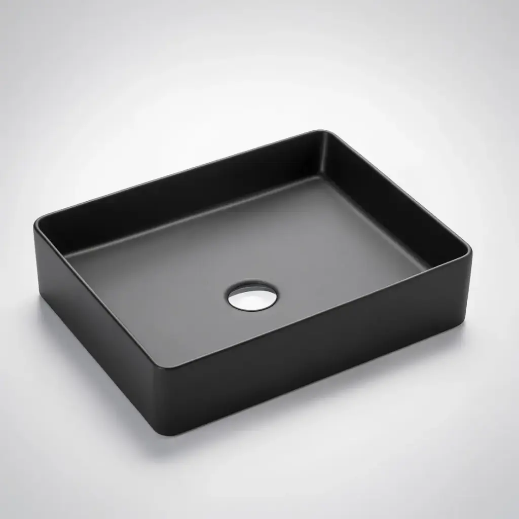 470*360*110mm Etna Nero Grey Above Counter Rectangular Basin