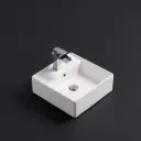 470*463*165mm Gloss White Crete Fine Ceramic Wall Hung/Above Basin Tap Hole With Overflow,32mm Waste