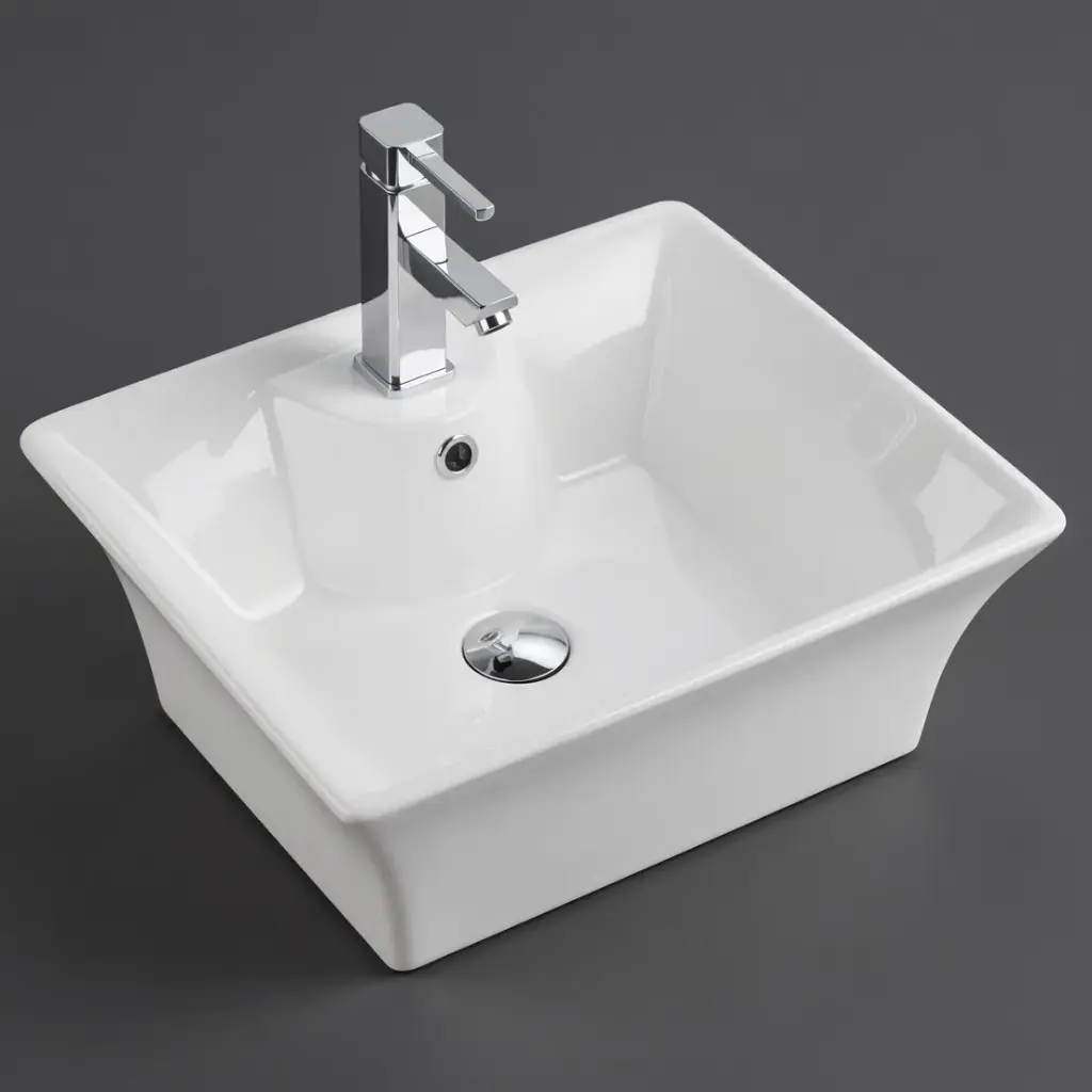 [50147] 495*415*190mm Semi-Pedestal Wall-Hung Round Basin