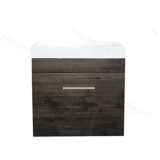 500mm Dark Grey MDF 1 Door Wall Hung Bathroom Vanity Cabinet only