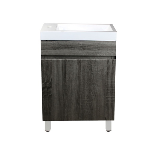 [93030/DG5025L] 500mm Dark Grey MDF 1 Door Freestanding Bathroom Vanity Cabinet Only