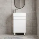 500mm Matte White MDF 1 Door Freestanding Bathroom Vanity Cabinet Only