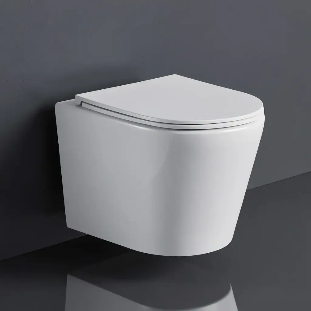 [50357] 515*360*350mm Zara66 Wall-Hung Pan (Rimless) With Thick Uf Seat Cover