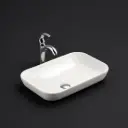 520*340*150mm Gloss White Kliff Fine Ceramic Insert Basin No Oerflow