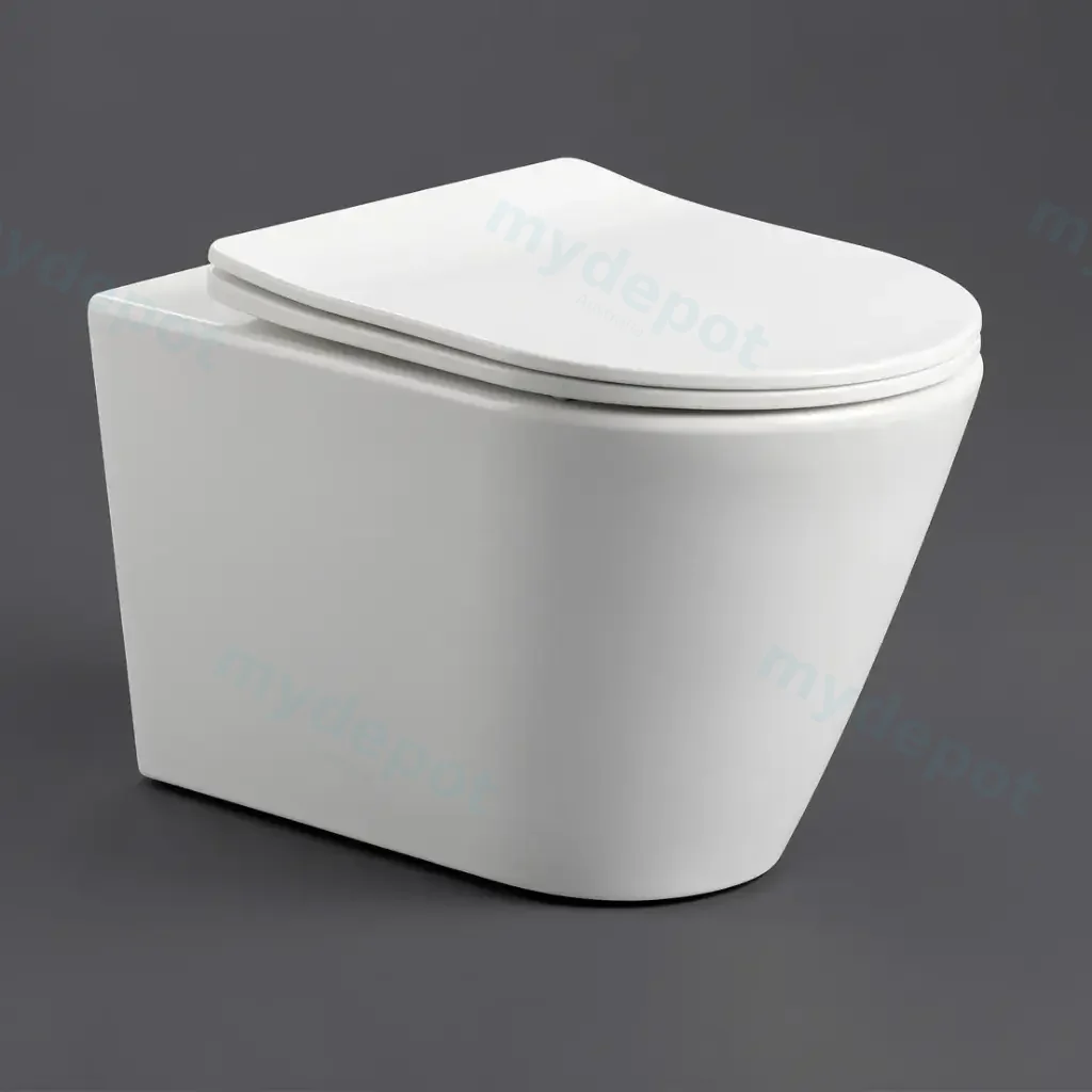 520*360*350mm Matte White Agena Tonardo Rimless Flush Wall-Hung Pan