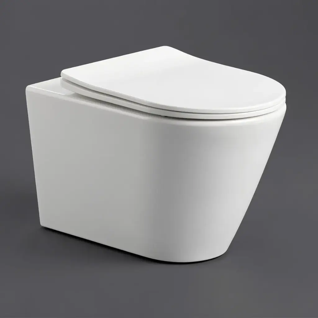 [56155] 520*360*350mm Matte White Agena Tonardo Rimless Flush Wall-Hung Pan