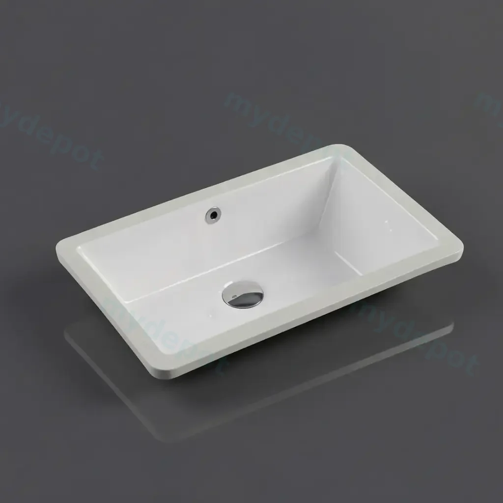 [50103] 525*340*175mm Undermount Rectangular Basin With Mixer Hole