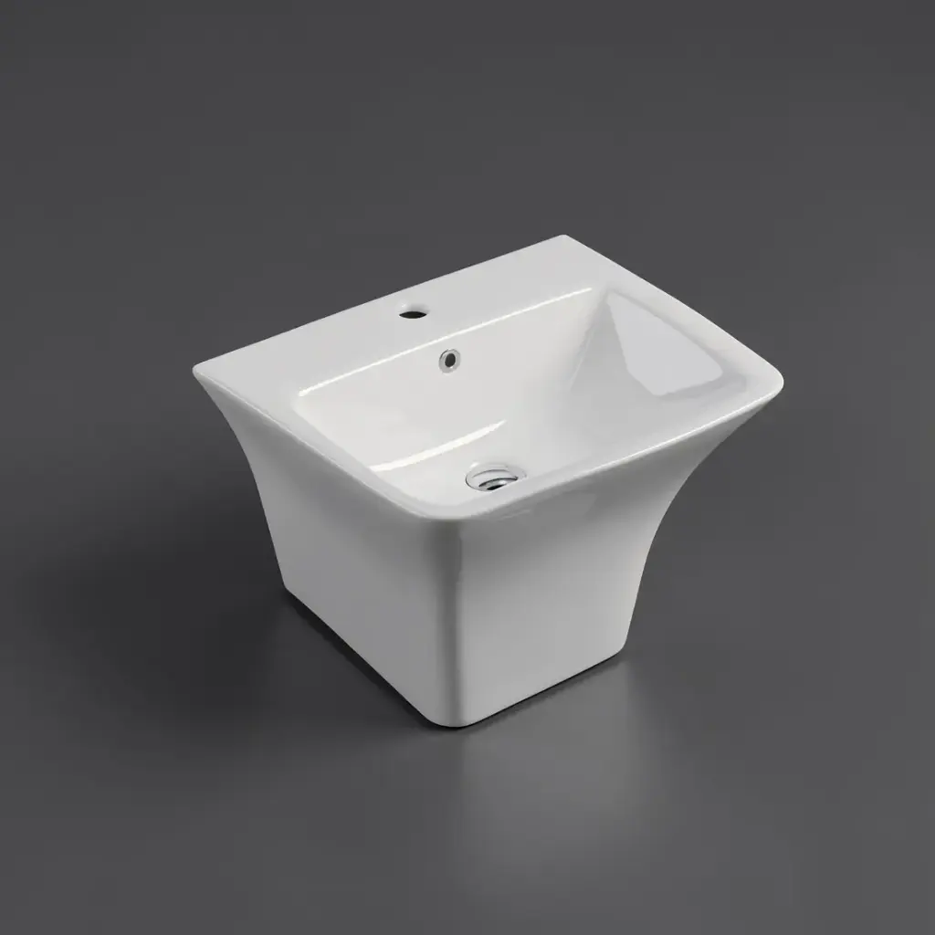 [50149] 530*440*360mm Semi-Pedestal Wall Hung Rectangular Basin (530X110)