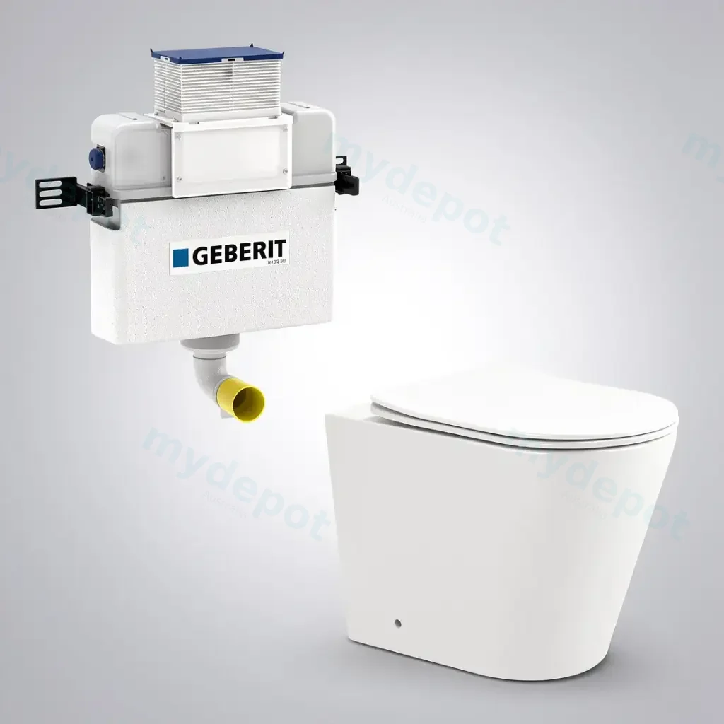 545*360*140mm Acadia Geberit Lower Counter Inwall Floor Toilet Suite Tornado Rimless Matte White Wall Faced Floor Pan