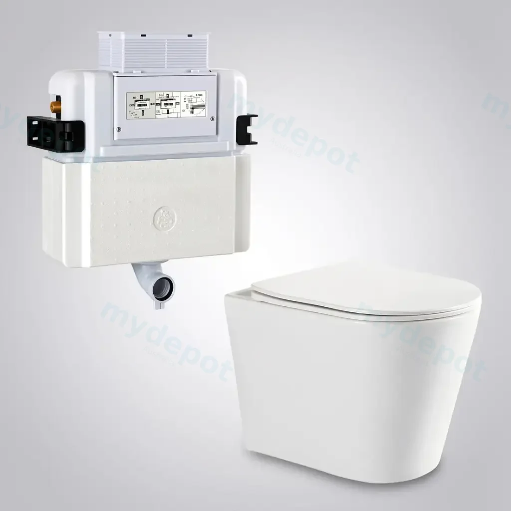 545*360*140mm Acadia R&T Lower Counter Toilet Suite Tornado Rimless Wall Faced Floor Pan