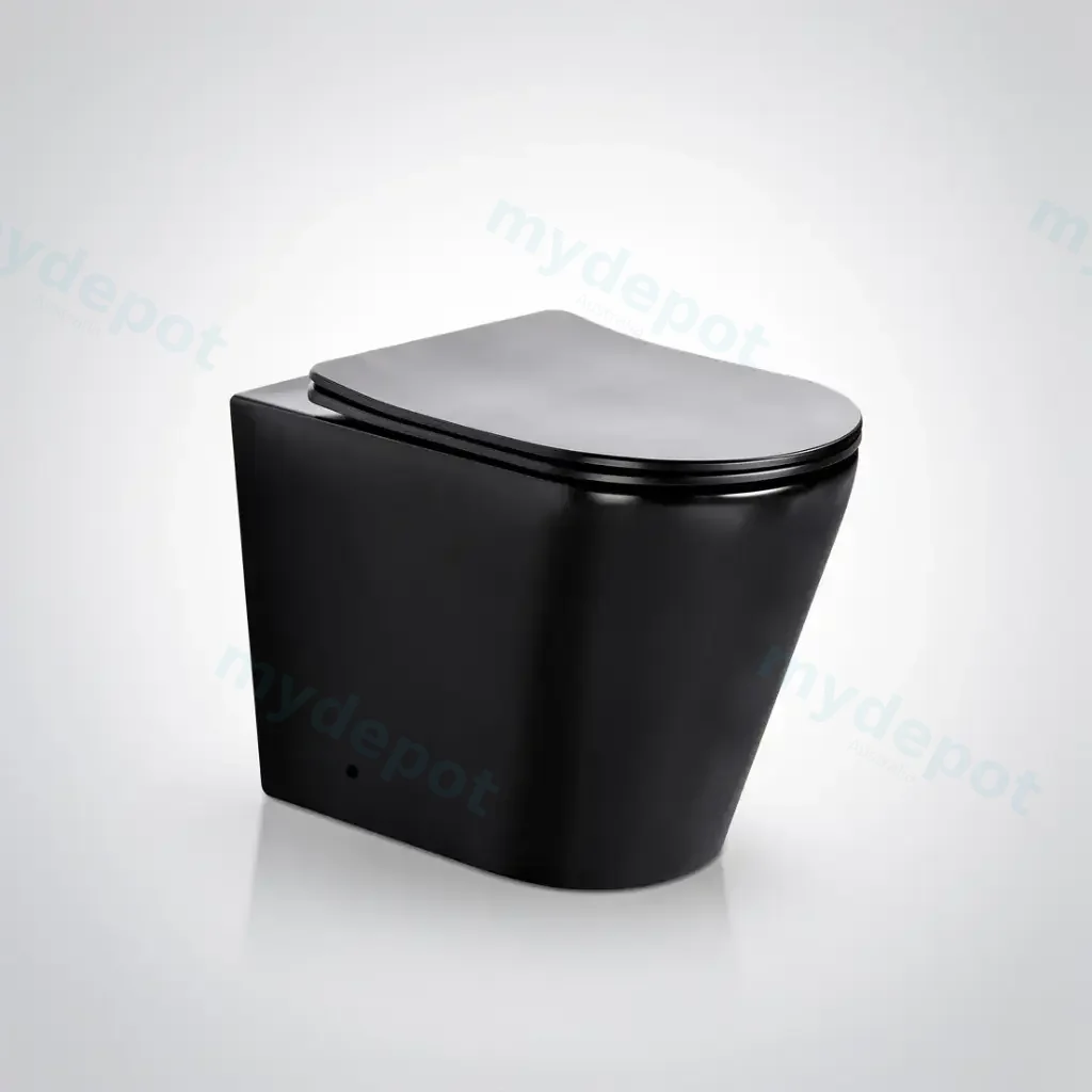 545*360*140mm Matte Black Acadia Tornado Rimless Wall Faced Floor Pan