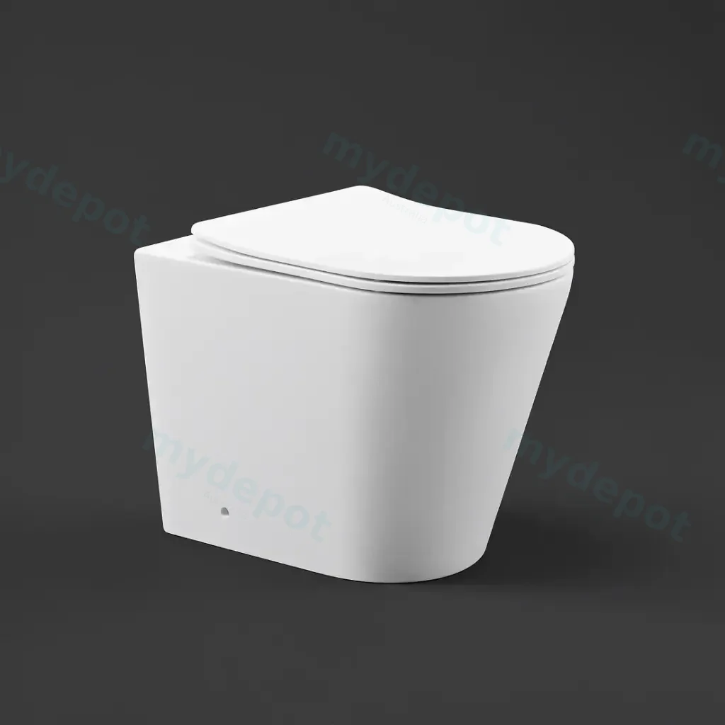 545*360*140mm Matte White Acadia Tornado Rimless Wall Faced Floor Pan