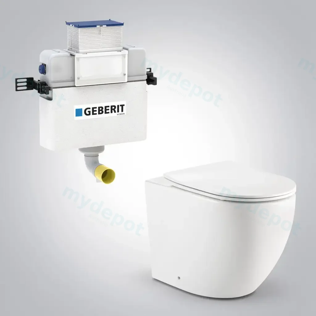 [56170] 560X365X420mm Procida Geberit Lower Counter Inwall Floor Toilet Suite Rimless Wall Faced Floor Pan