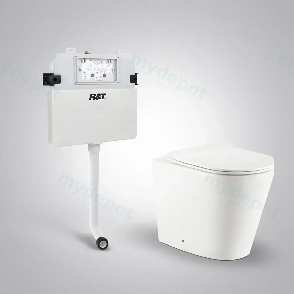 560X365X420mmAgena R&T Inwall Rimless Floor Toilet Suite Pan:Rimless Wall Faced Floor Pan