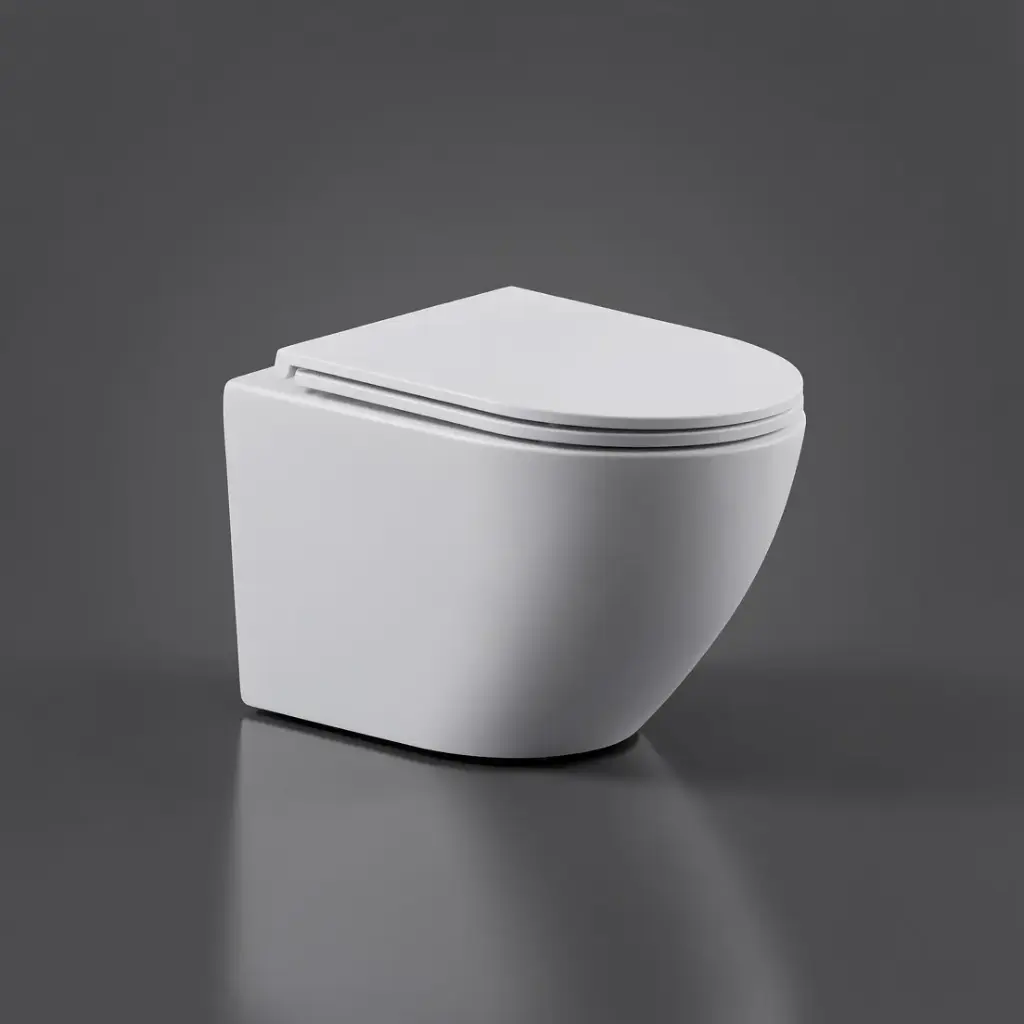 580*365*365mm Wall Hung Pan (Rimless) With Slim Uf Seat Cover