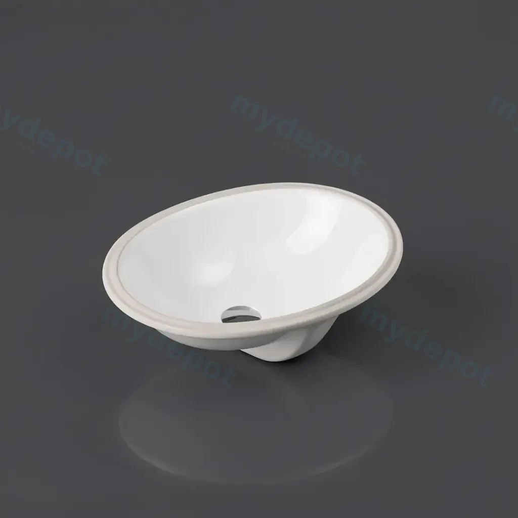 585*395*195mm Undermount Oval Basin With Mixer Hole