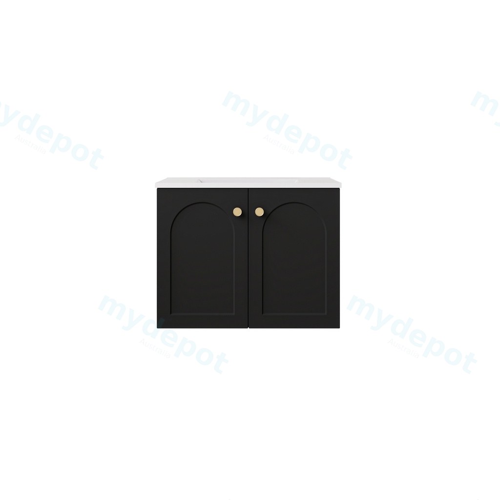 590*455*470mm Matte Black Chester Federation Wall Hung PVC Cabinet