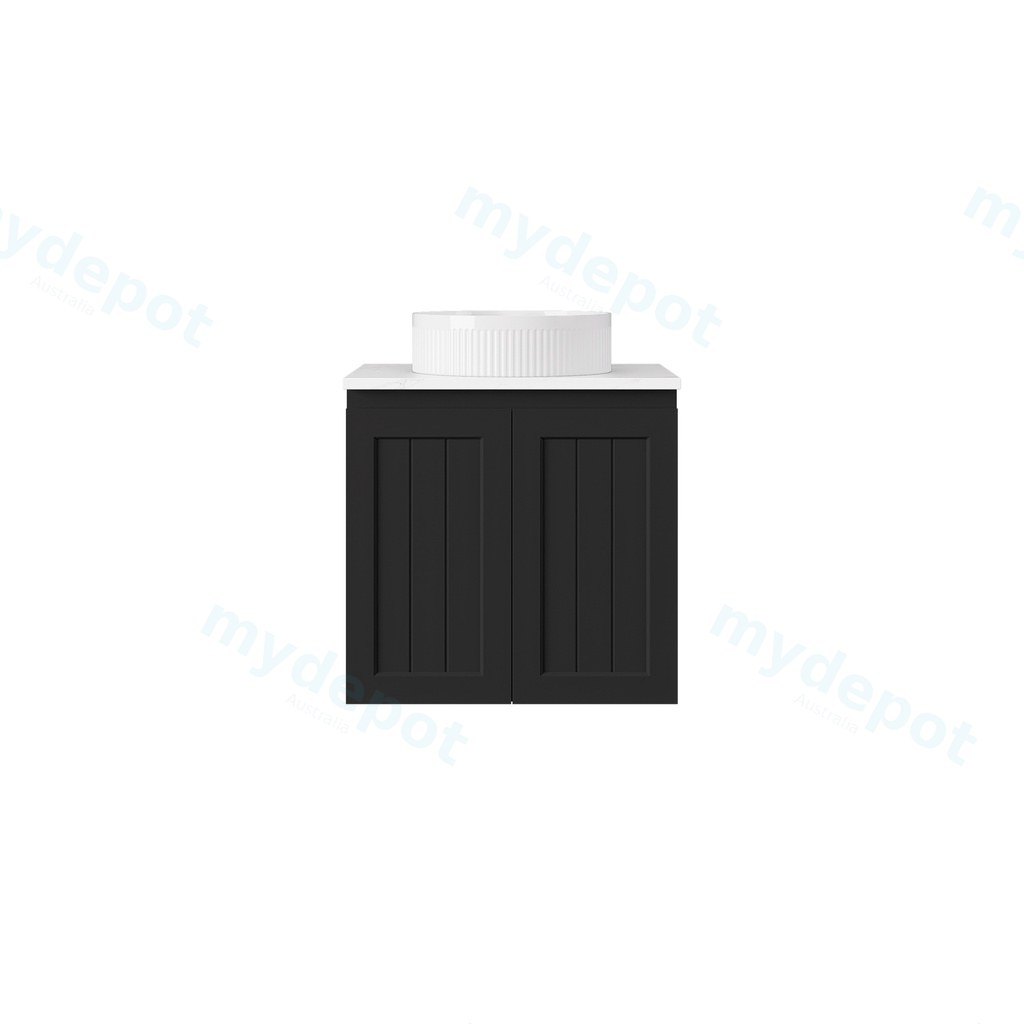 590*455*560mm Matte Black Archill Federation Wall Hung Ensuite PVC Cabinet