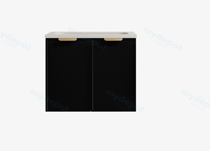 590*455*560mm Matte Black Madura Federation Wall Hung PVC Cabinet