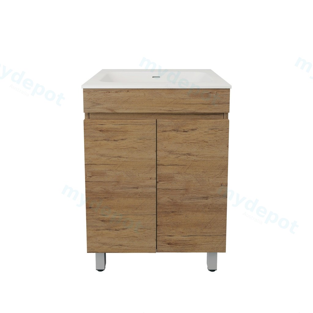 590X455X710mm Camden Modern Free Standing Cabinet Prime Oak,Soft Closing Finger Pull Doors