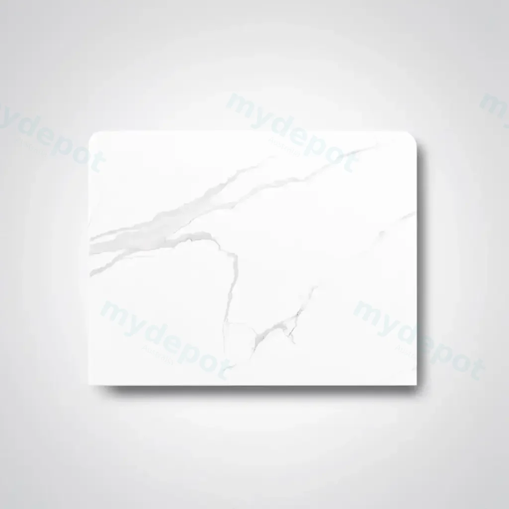 600x465x15mm White Marble Look Sintered Stone Top Benchtop