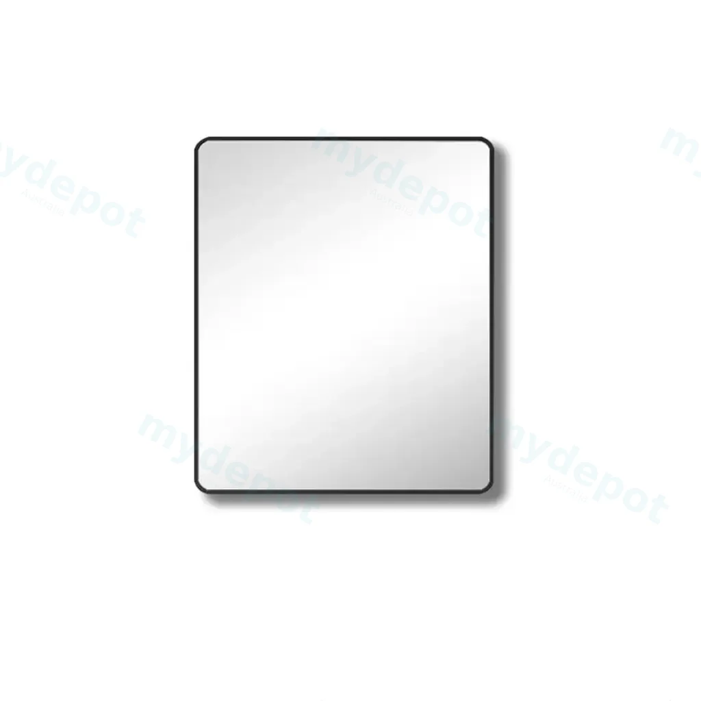 [85031/PM6075MB] 600X750mm Pencil Edge Rectangle Plain Mirror Matte Black Framed