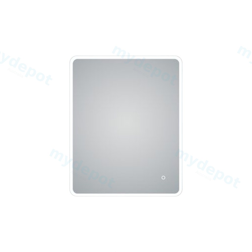 [41230] 600*750mm Frosted Edge 3 Color Lighting Backlit Acrylic LED Mirror Touch Sensor Switch Defogger Pad Wall Mounted Vertical or Horizontal