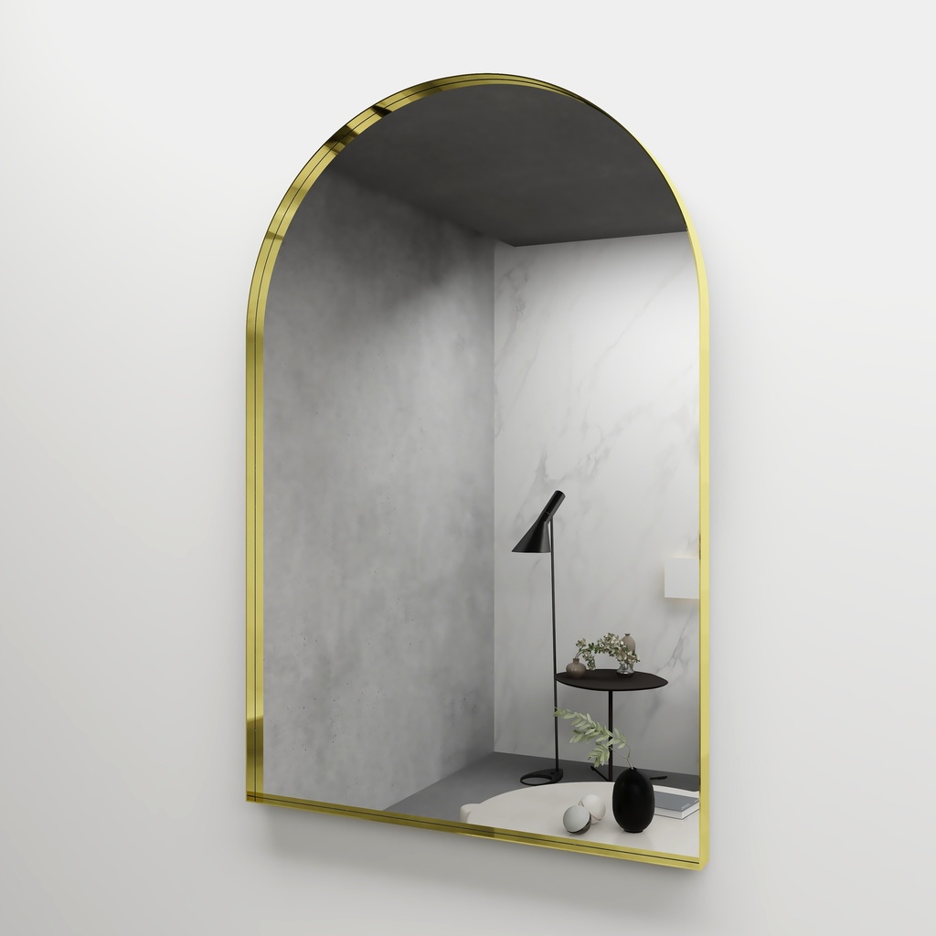 600x900mm Bronze Framed Arch Mirror