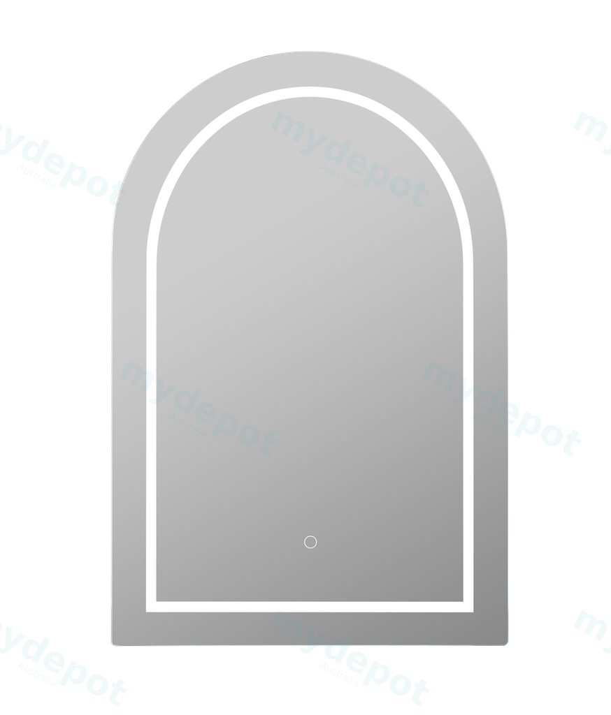600X900X155mm Matte White Allison Arch LED Shaving Cabinet