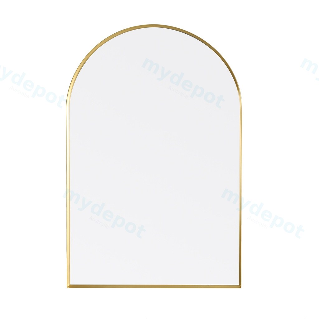 600X900X35mm Brushed Gold Arco Frame Mirror