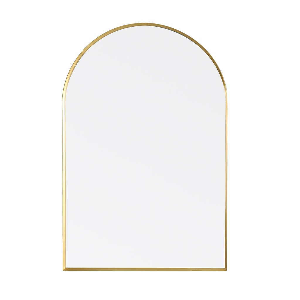 [55921] 600X900X35mm Brushed Gold Arco Frame Mirror