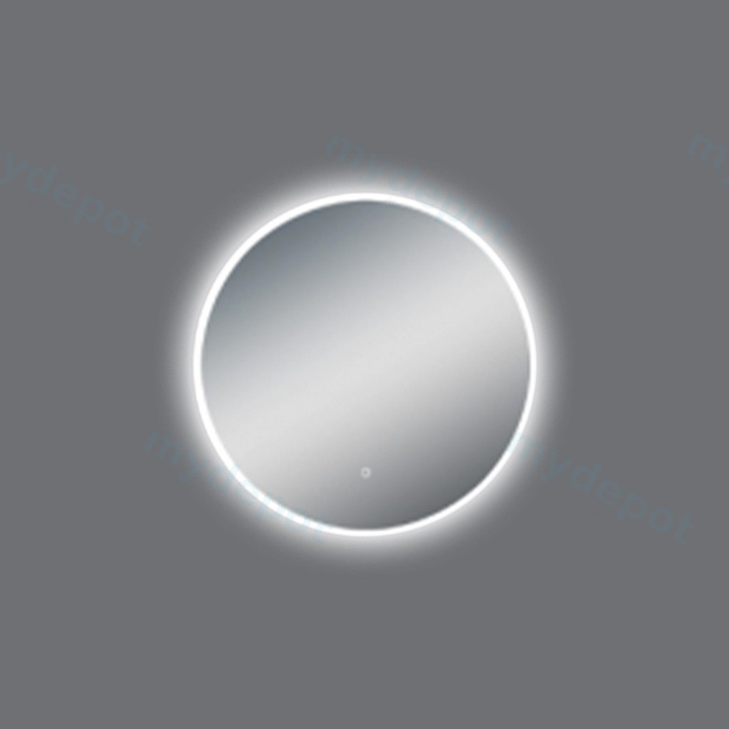 600mm Round 3 Color Lighting Acrylic LED Mirror Touch Sensor Switch Defogger Pad Wall Mounted