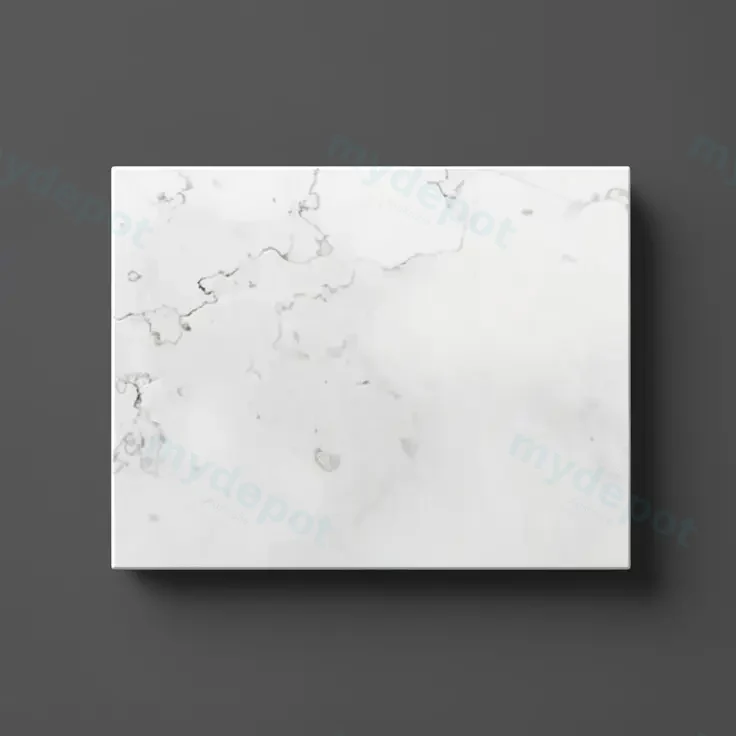 600x465x20mm Quartz Stone Top Gloss White Marble Look Silica-Free Caesarstone Benchtop