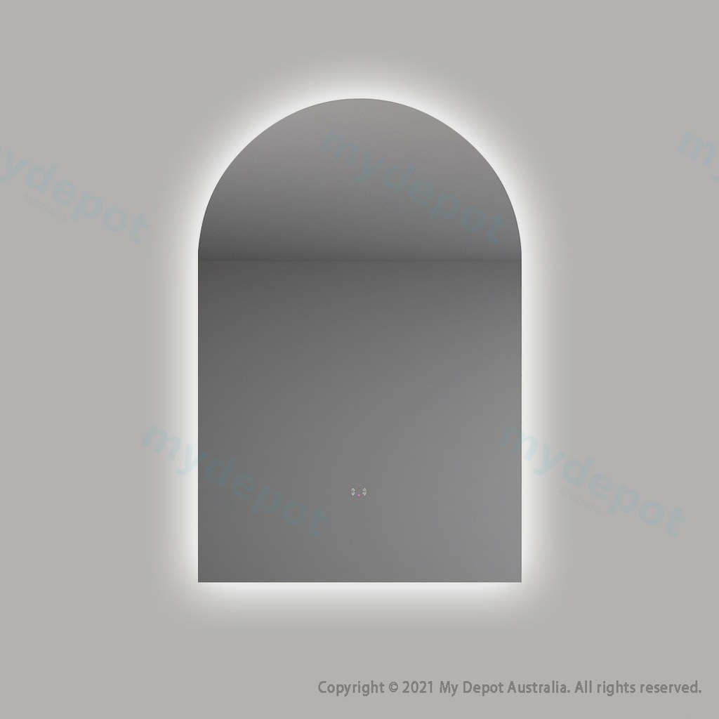 [86129/AR6090AM] 600x900mm Alice Arch 3 Color Backlit LED Mirror With Touchless Sensor Switch