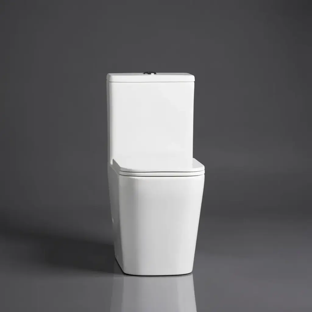 [50342] 605*340*810mm Enox Back To Wall Toilet Suite Rimless With Slim Uf Seat Cover With Universal Inlet Cistern T1