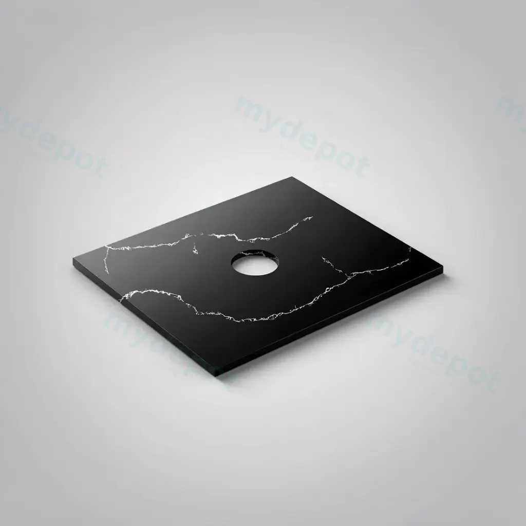 [56315] 605X465X12mm Calacatta Night Solid Surface Stone Top
