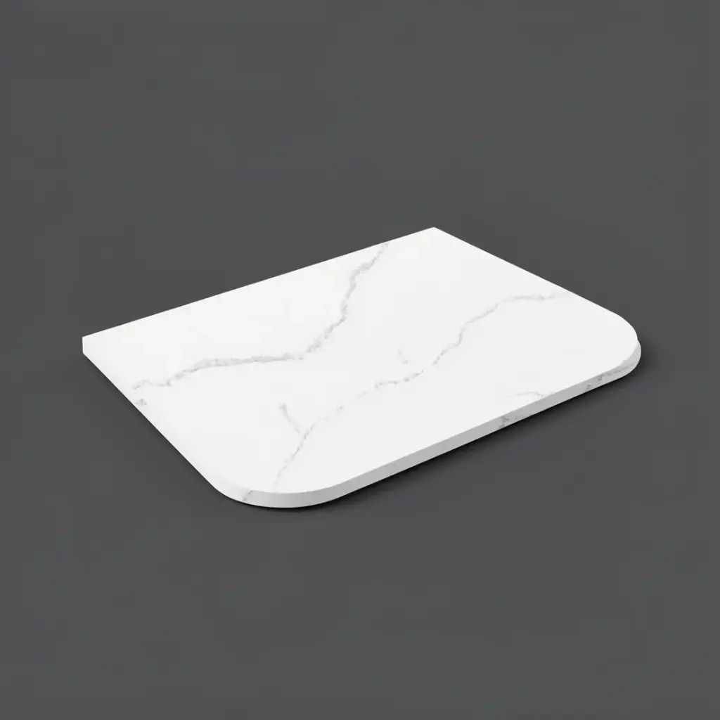 605X505X12mm Artic White Solid Surface Stone Top
