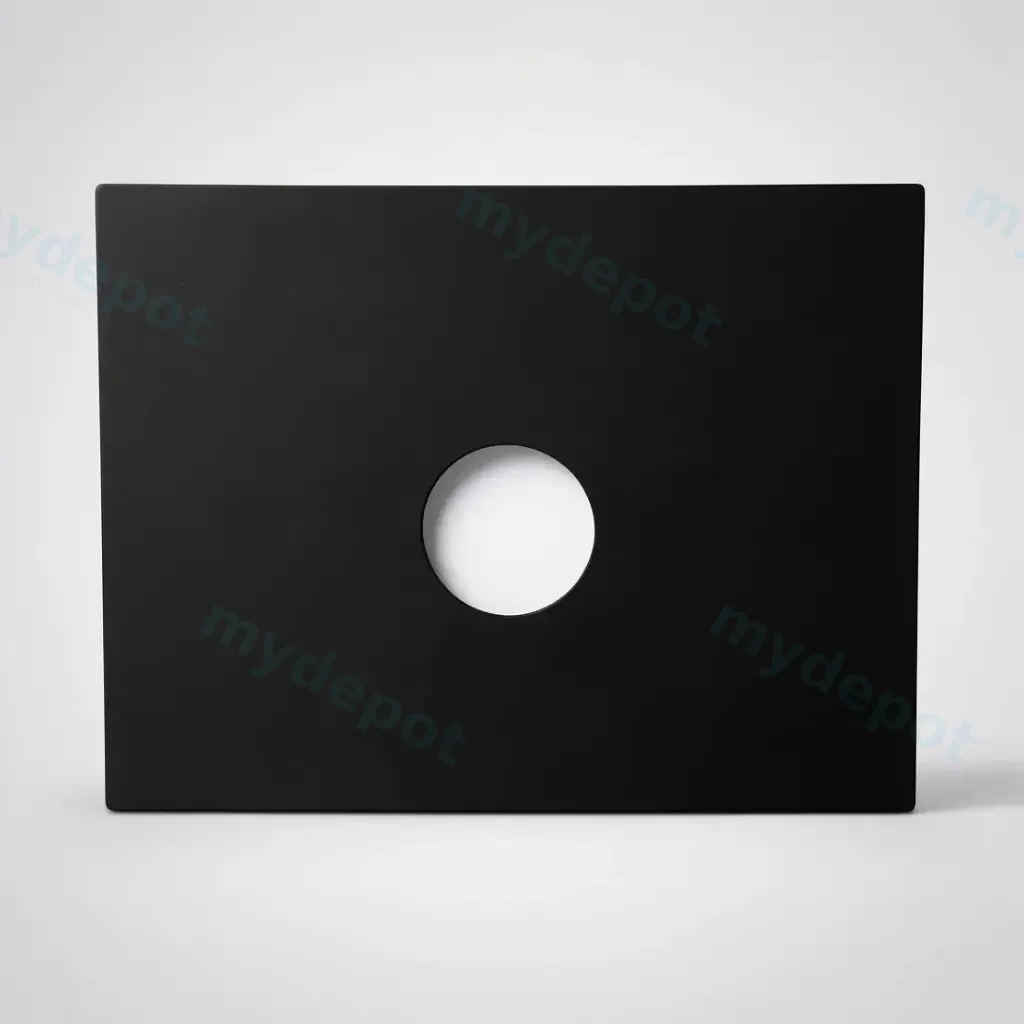 605x465x15mm Balck Zero Silica Quartz Square Corner Stone Top
